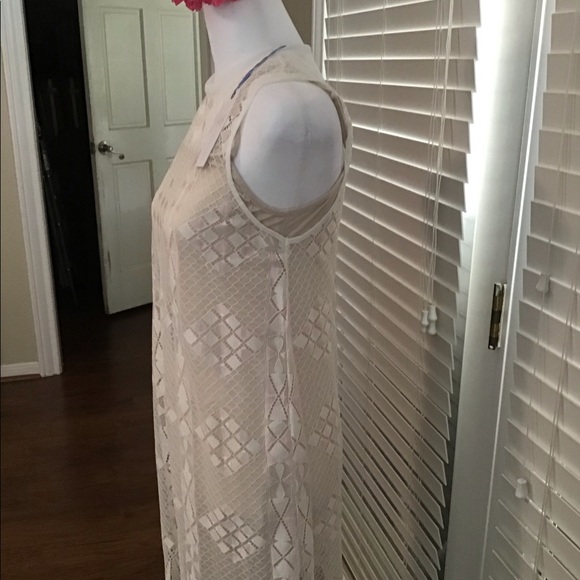 Ladies new CF soft pink and cream lace dress - Picture 3 of 4